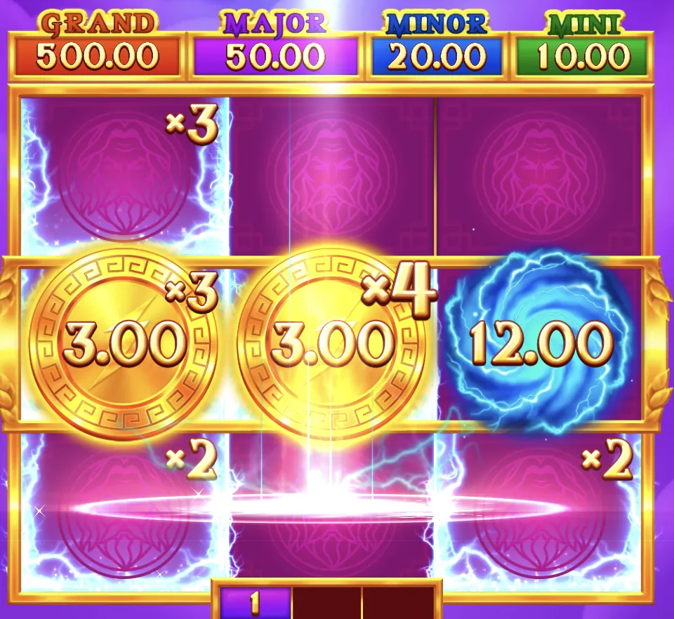 Zeus Sky Slot demo practice with Sticky Coin bonus grid